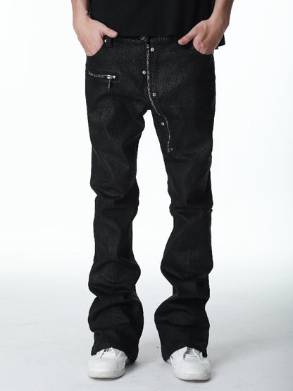 Multi-Zip Wax Deconstructed Denim【s0000017145】