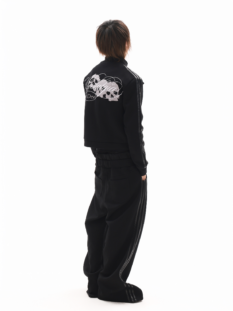 Dark Leather Skull Stand Collar Jacket【s0000018340】