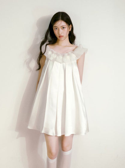 Three-dimensional pleated not waist dress【s0000013247】