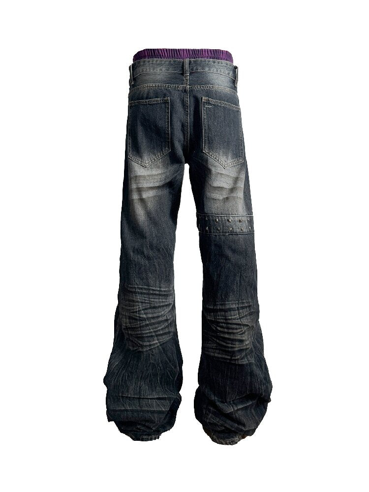 Plaid Double Waist Cut Off Jeans【s0000019271】