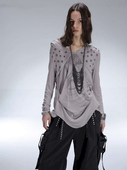 Armor Hooded Drape Lightweight T-Shirt【s0000014715】