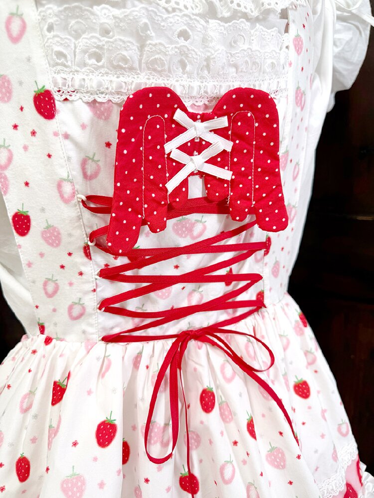 Polka Dot Floral Bow Tank Dress【s0000018543】
