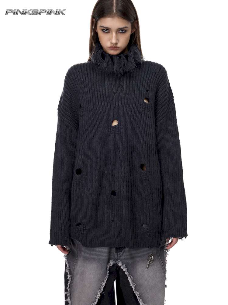Electric Moon High Collar Sweater【s0000015114】