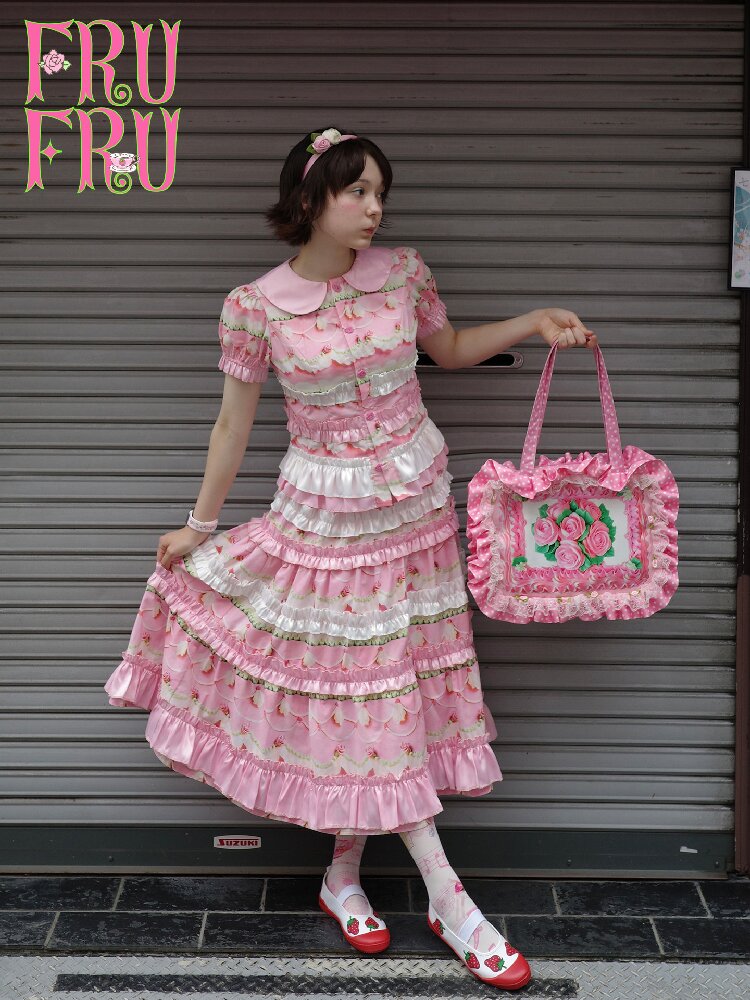 Vintage Cake Print Bubble Shirt Dress【s0000017760】