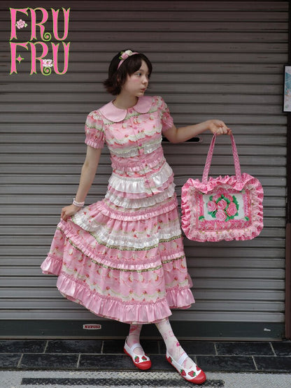 Vintage Cake Print Bubble Shirt Dress【s0000017760】