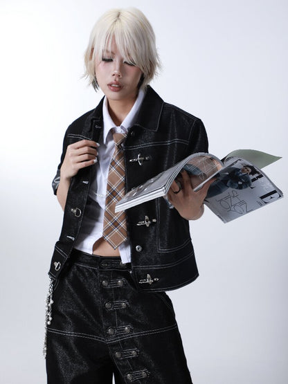 Silver Thread Raw Denim Cow Jacket【s0000016294】
