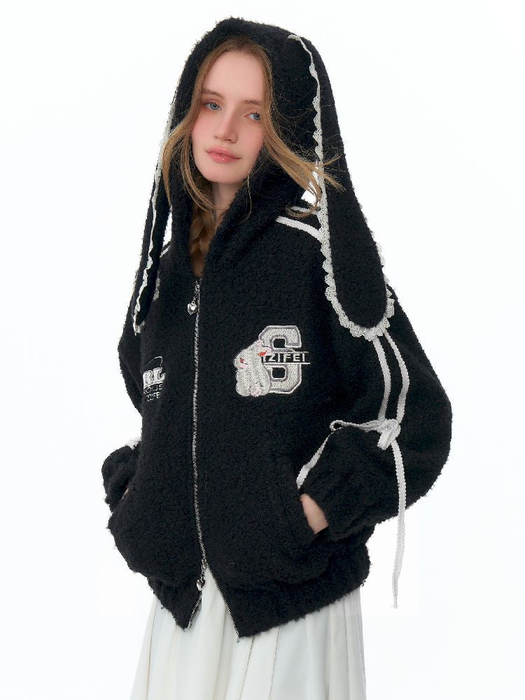 Hooded Rabbit Ears Short Jacket【s0000011500】