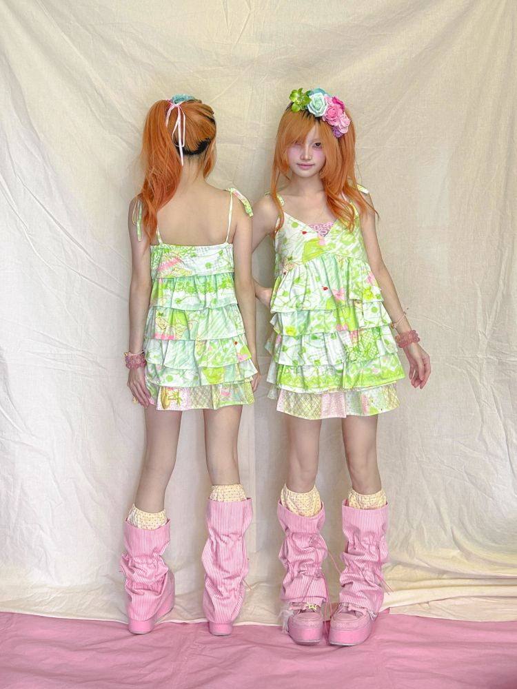 Polka Dot Stripe Drawstring Sockliner【s0000013235】