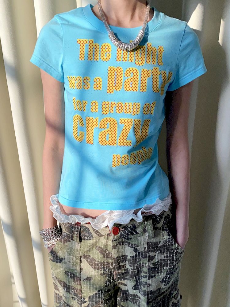 Letter Print Short Sleeve T-Shirt【s0000012423】