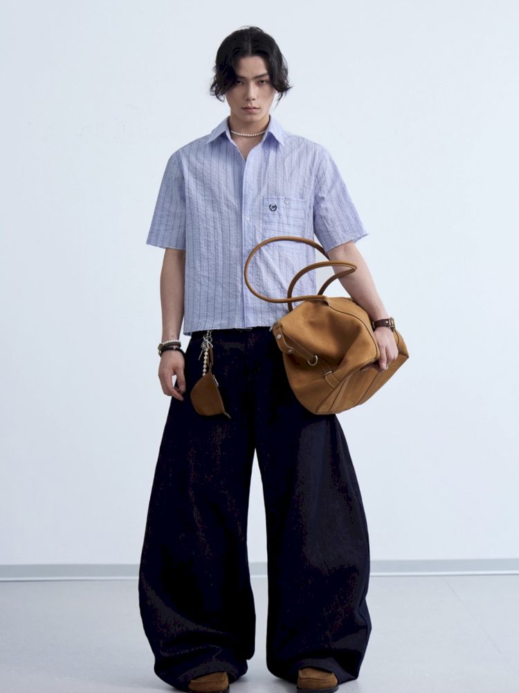 Striped Short Sleeve Shirt【s0000013198】