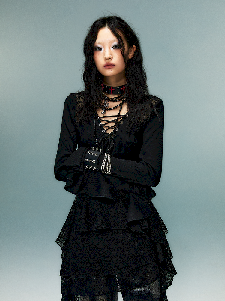 Irregular Skinny Ruffle Dress【s0000011478】