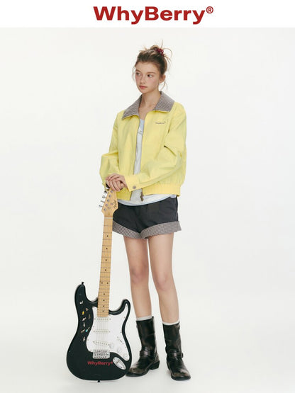 Youthful Melody Plaid Patchwork Coat【s0000015682】