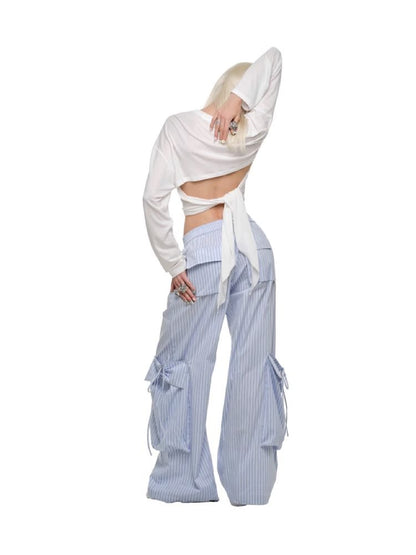 스터드 둥근 목이 긴 소매 티셔츠 [S0000011610]