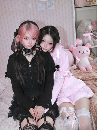 Cat Ear Faux Sweatshirt Jacket【s0000018532】
