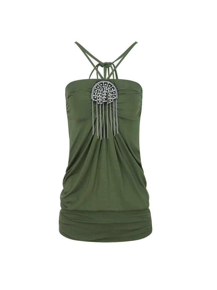 Strapless halter neck two-way vest【s0000012703】