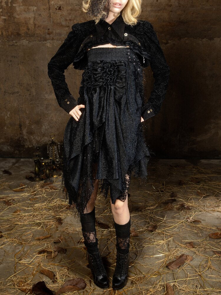 Romantic Palace Midi Skirt【s0000018377】