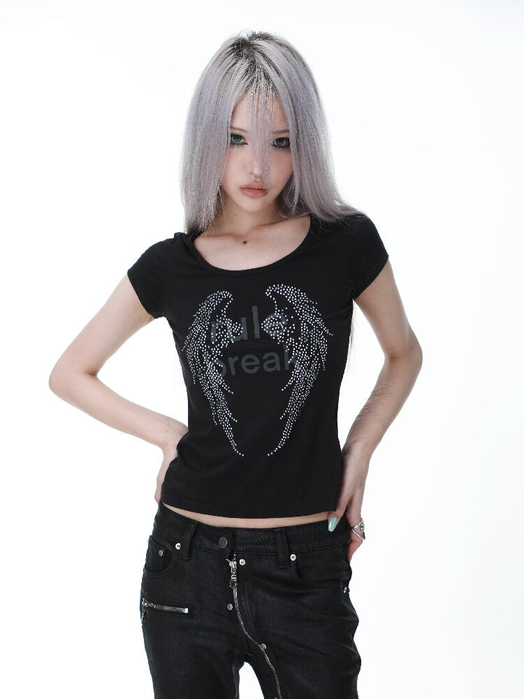 Diamond Wing Stretch Slim T-Shirt【s0000017144】