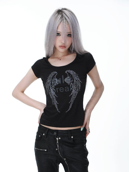Diamond Wing Stretch Slim T-Shirt【s0000017144】