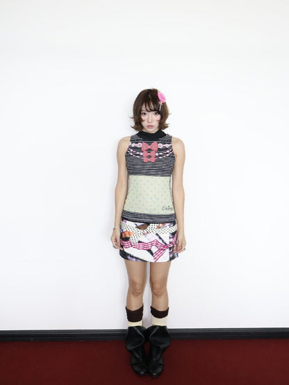 Bow Light Yarn Y2K A-Line Skirt【s0000018684】