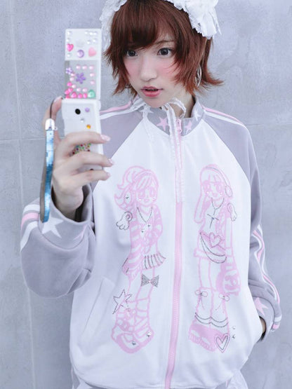 Stand-Up Collar Sportswear Hoodie Jacket【s0000014448】