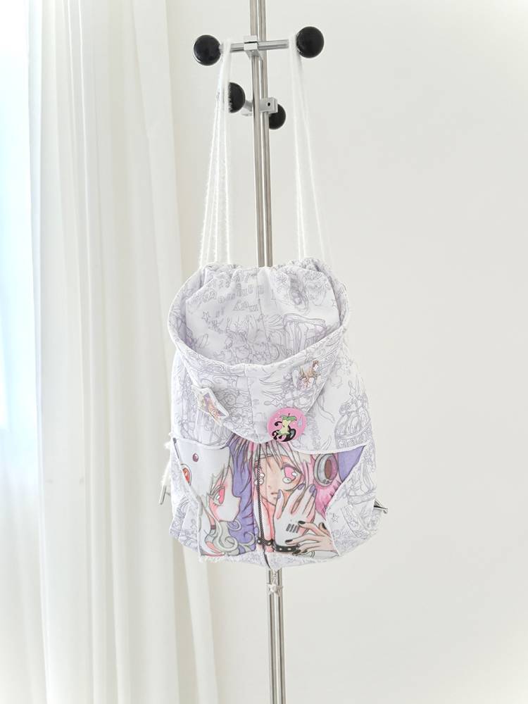 Double-Shoulder Drawstring Bag【s0000014441】