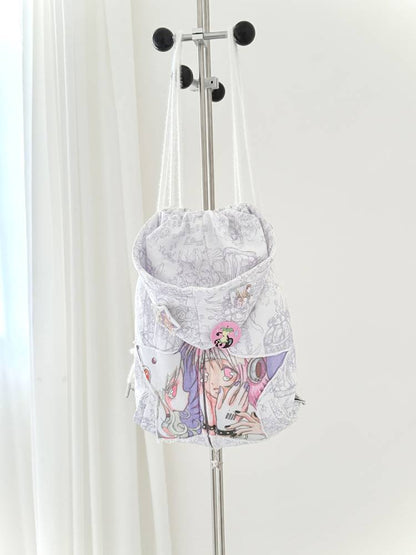 Double-Shoulder Drawstring Bag【s0000014441】