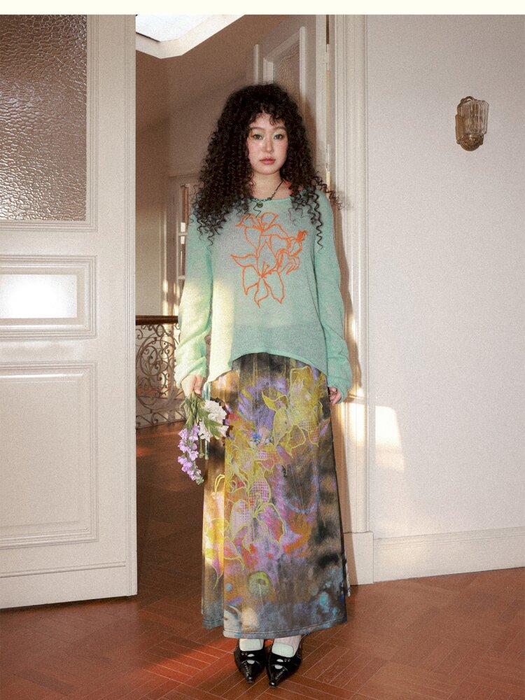 Dance Of Dawn Lily Orchid Skirt【s0000015454】