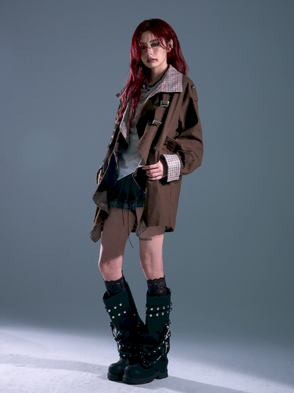 Lapel Mid-Length Silhouette Trench Coat【s0000013689】