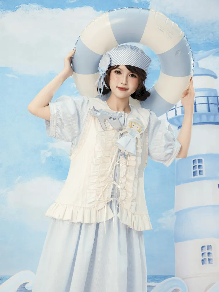 Blue and White Striped Dress【s0000014154】