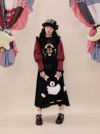 Corduroy Rabbit Strawberry Dress【s0000019288】