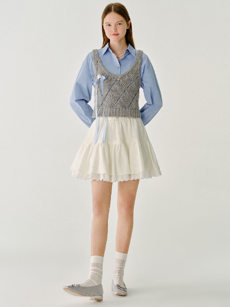 Wool Knit Vest【s0000011987】