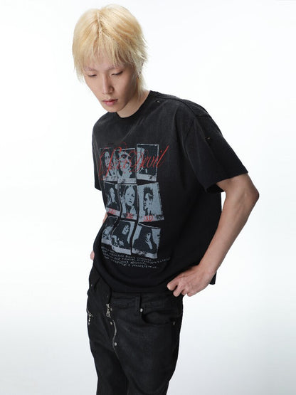 Portrait Vintage Printed T-Shirt【s0000017298】