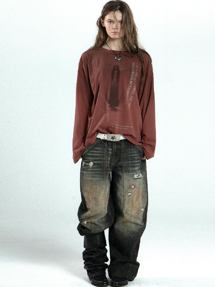 Basic Round Neck Long Sleeve T-Shirt【s0000011265】