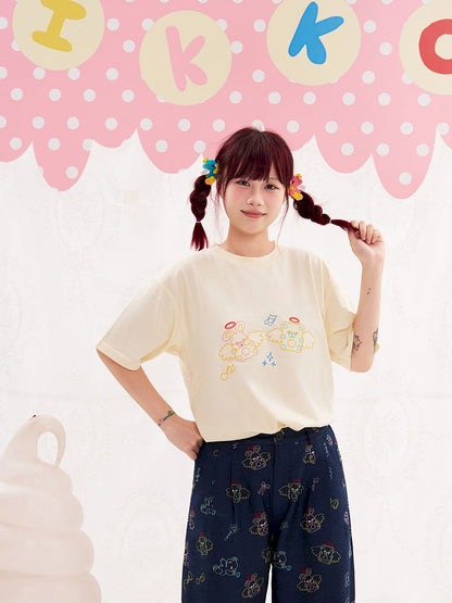 Animal Angel Embroidered T-Shirt【s0000013183】