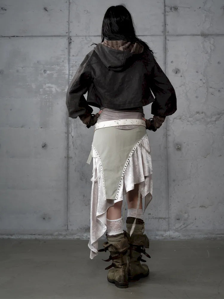 Knit Suede Short Hooded Jacket【s0000014120】