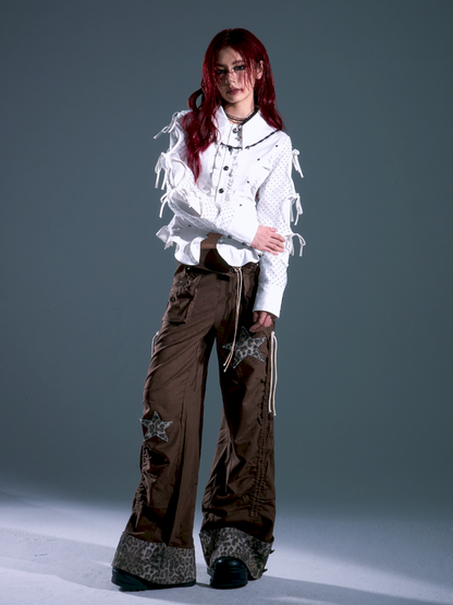 Flap Loose Casual Wide Leg Pants【s0000013691】
