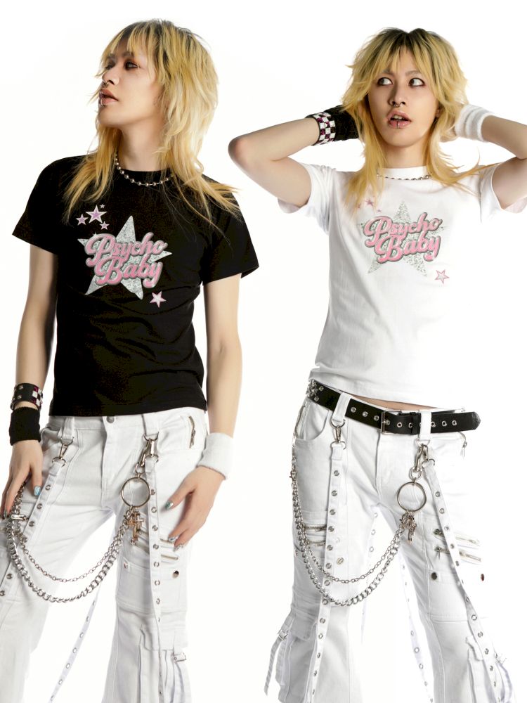 Street Positive Shoulder Slim Fit T-Shirt【s0000012457】