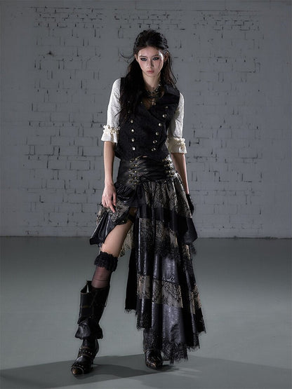 Lace Leopard Print Denim Jacket【s0000016212】