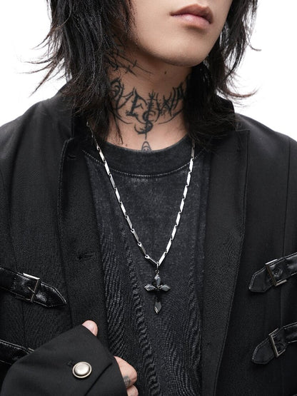 Versatile Cross Titanium Necklace【s0000018986】