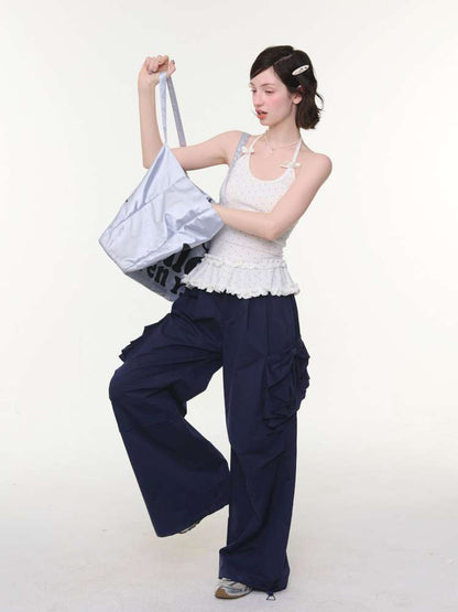 Dark Blue Functional Cargo Pants【s0000015424】