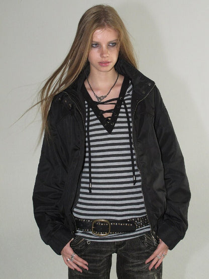 Nylon Short Fleece Jacket【s0000018467】