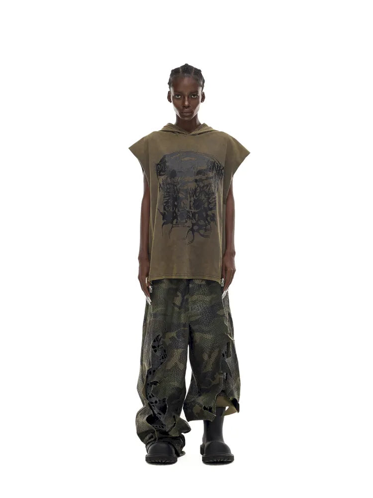 Wasteland Unisex Sleeveless Hoodie【s0000014019】