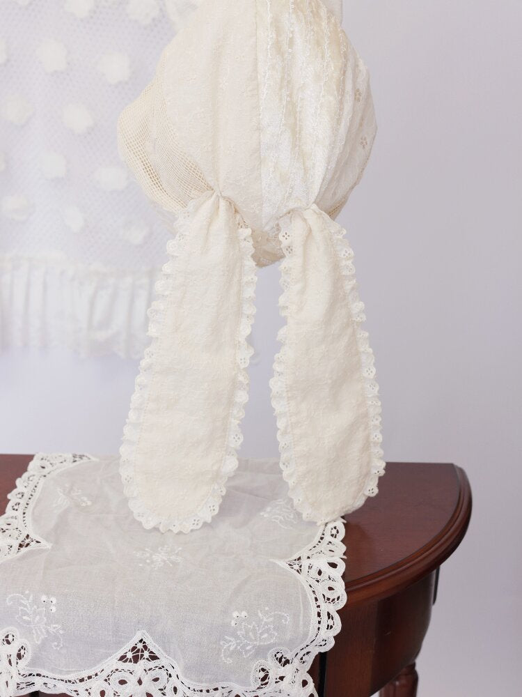 Lace Crochet Velvet Octagonal Hat【s0000016504】