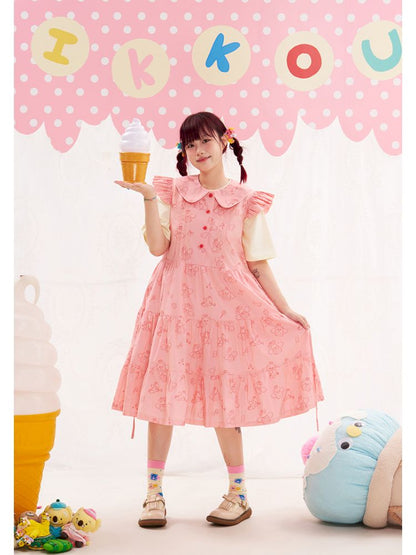 Animal angel knitted mid-calf socks【s0000013194】