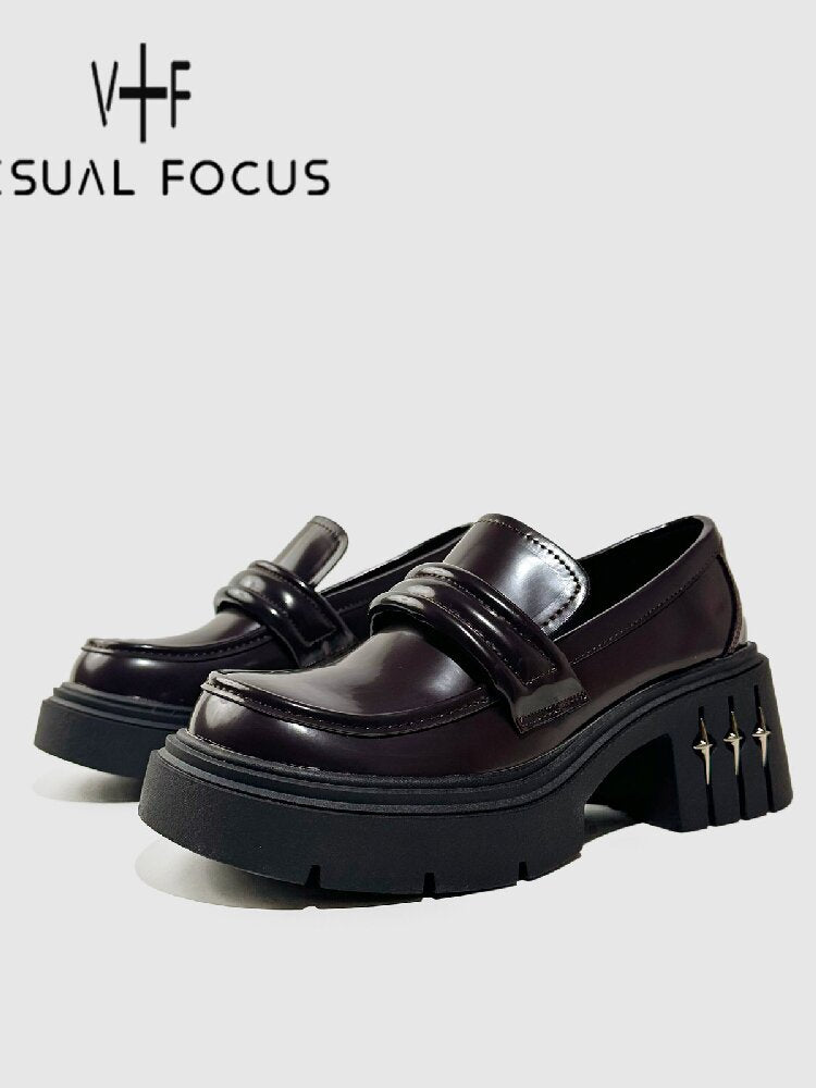 Thick Soled Casual Heel Loafers【s0000015718】