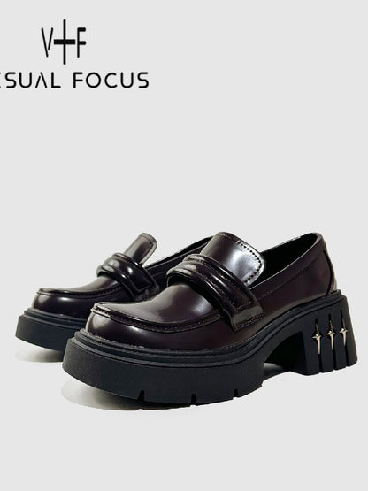 Thick Soled Casual Heel Loafers【s0000015718】