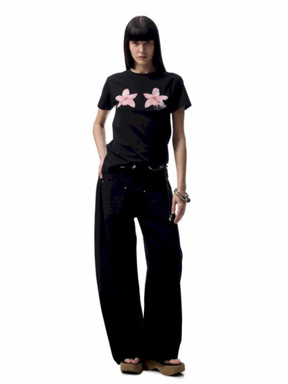 Old washed scimitar jeans【s0000012391】