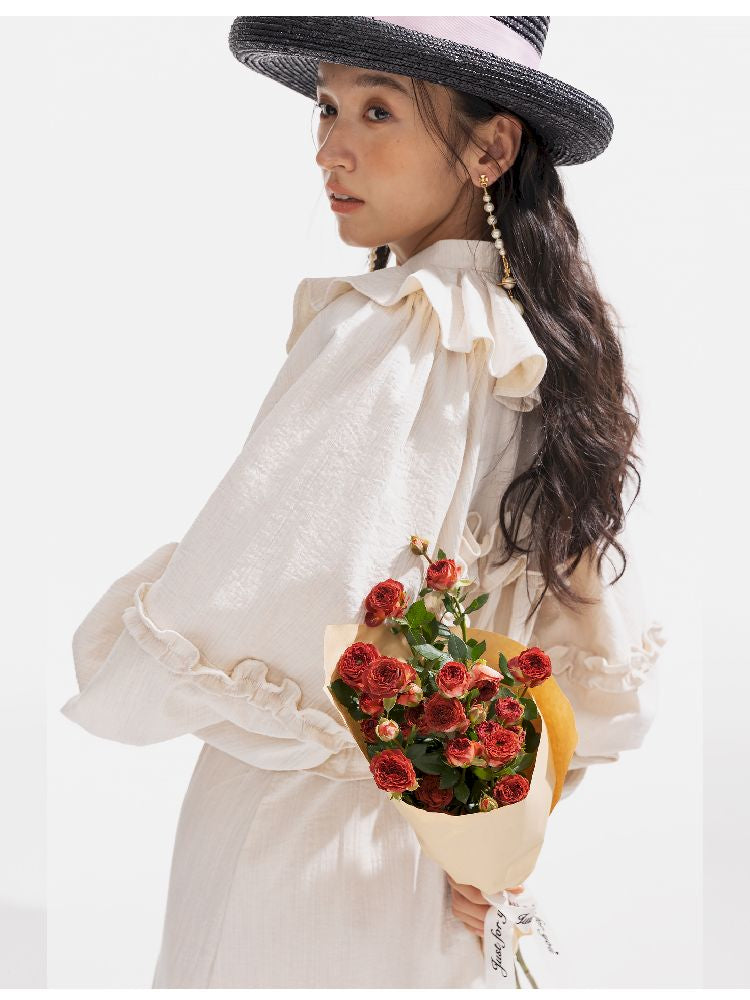 큰 소매 느슨한 밑단 드레스 [S0000011316]