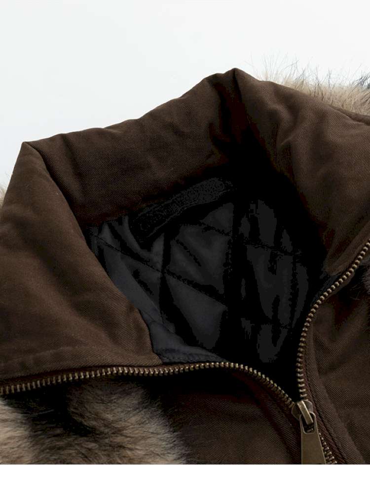 Vintage Distressed Flying Padded Jacket【s0000014673】