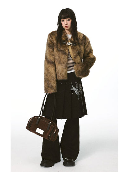짧은 재킷 모피 코트 [S0000011426]